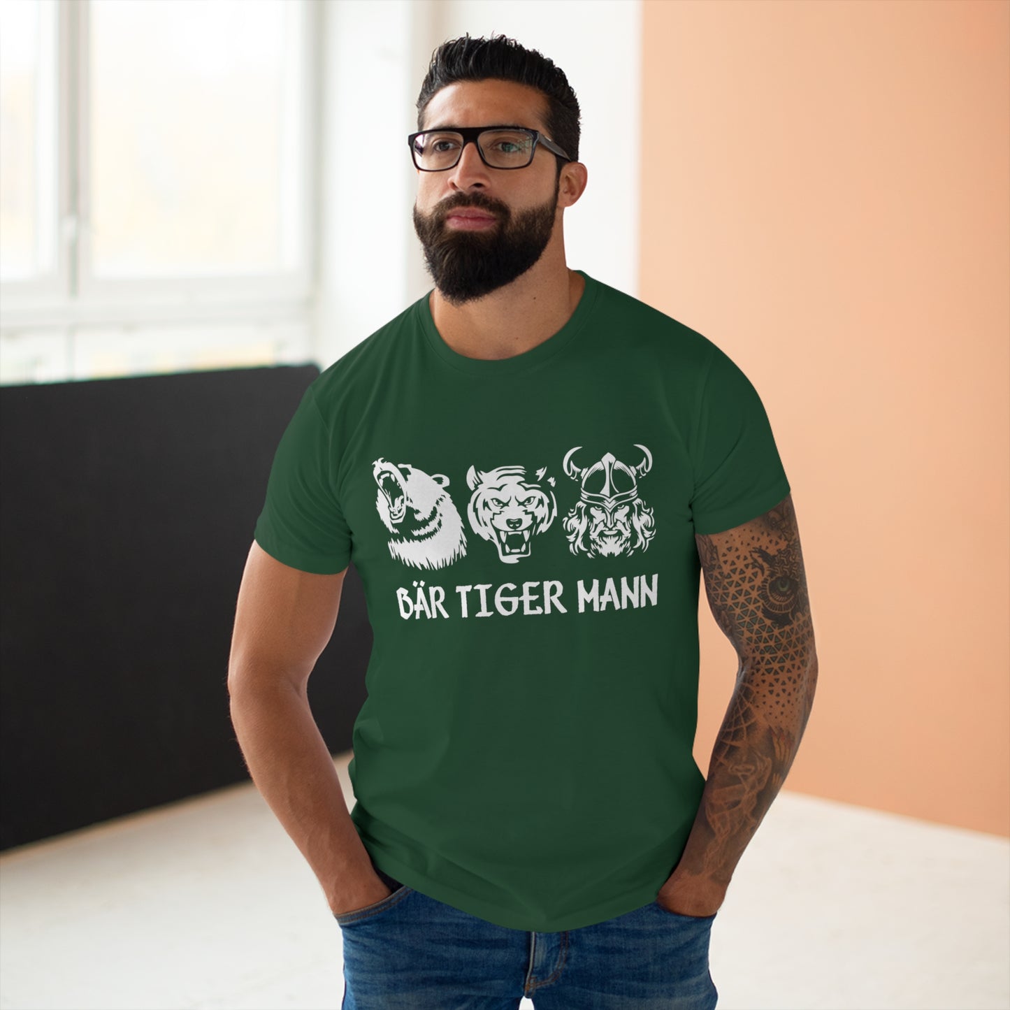 T-shirt Bär Tiger Mann - Bärtiger Mann (bis 5XL)