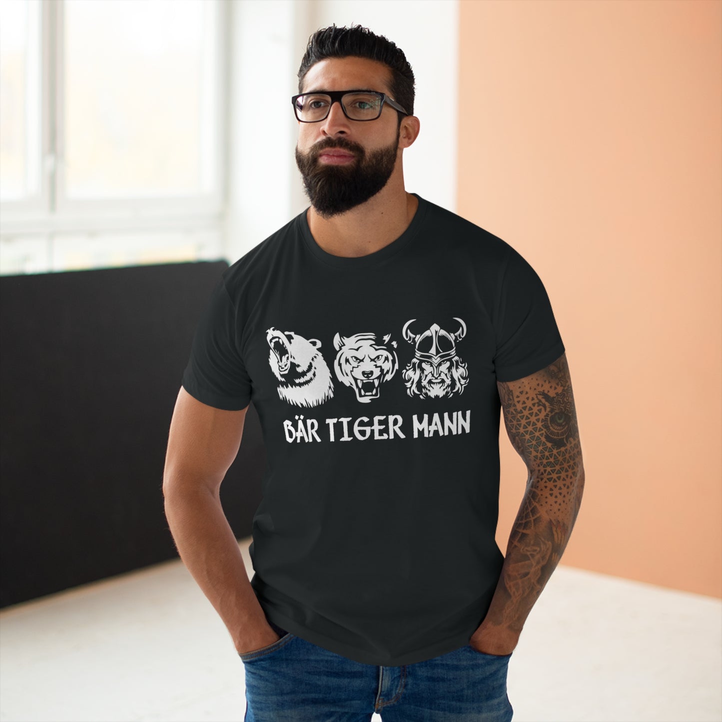 T-shirt Bär Tiger Mann - Bärtiger Mann (bis 5XL)