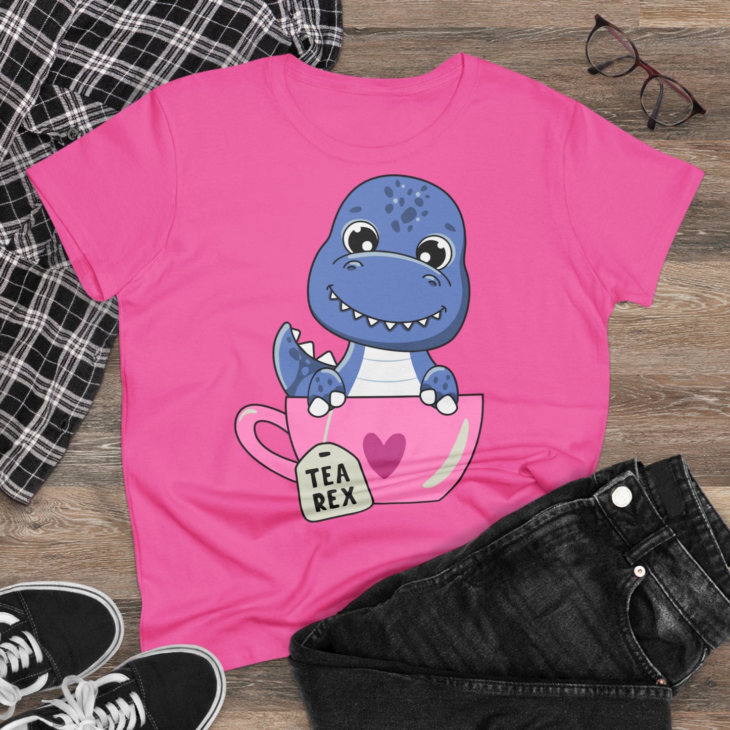 Damen T-Shirt Tea Rex