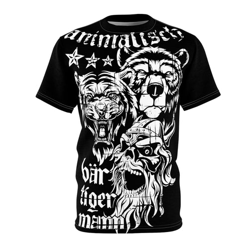 Allover T-Shirt Bär Tiger Mann