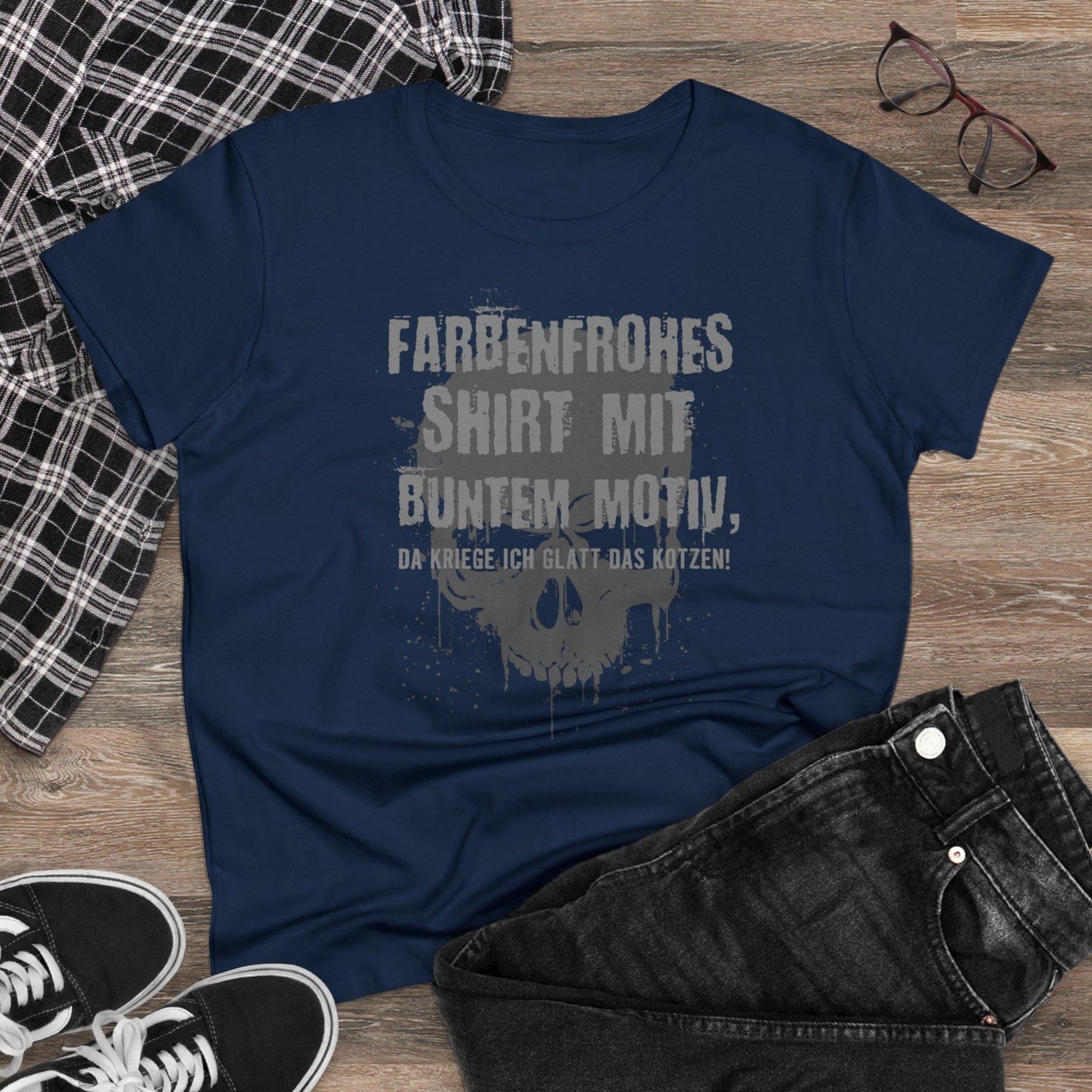 Damen T-Shirt Farbenfrohes Design