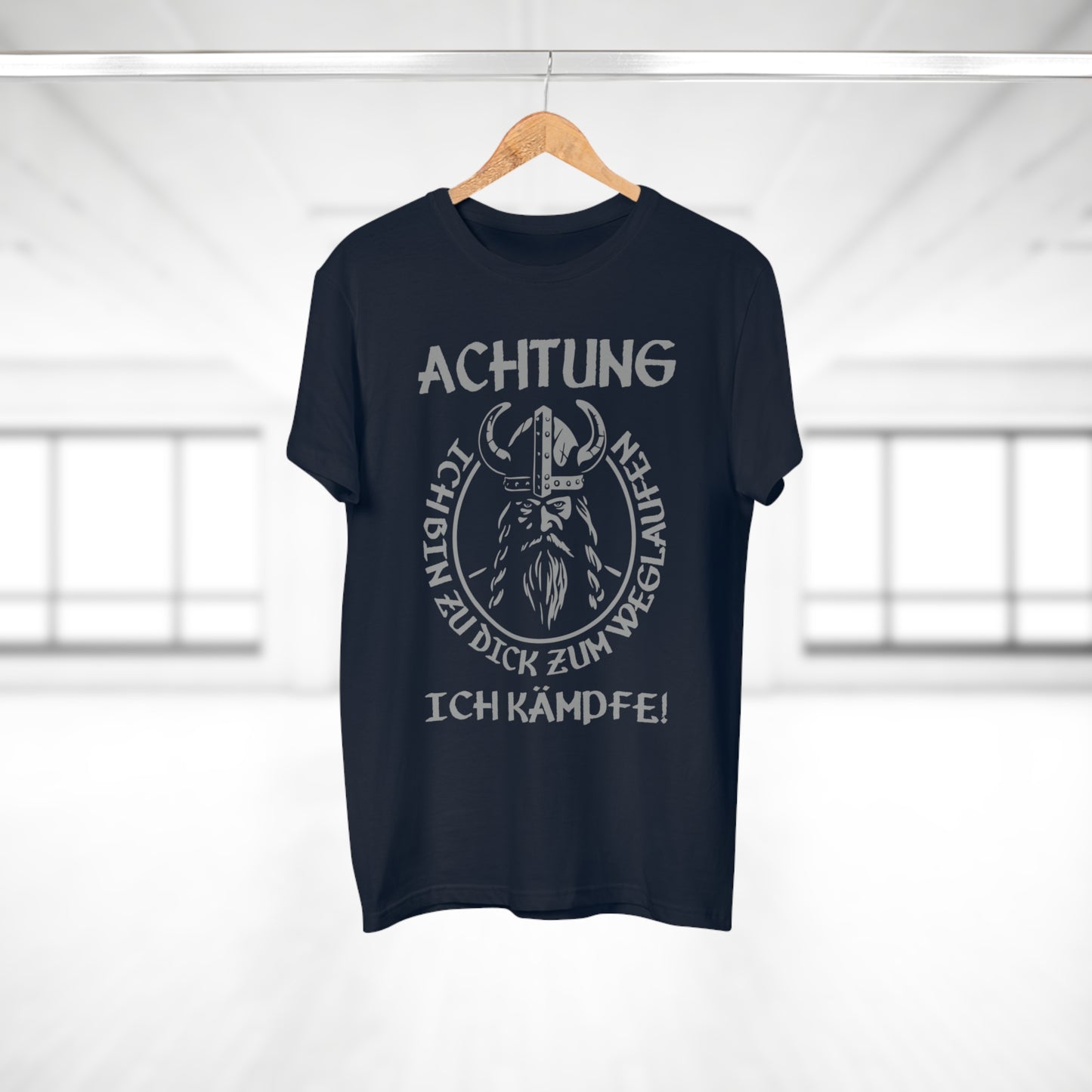 T-Shirt Achtung - Ich bin zu Dick zum weglaufen (bis 5XL)