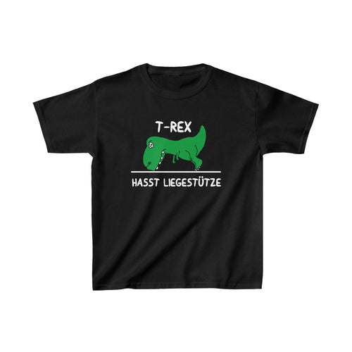 Kinder T-Shirt T-Rex hasst Liegestütze