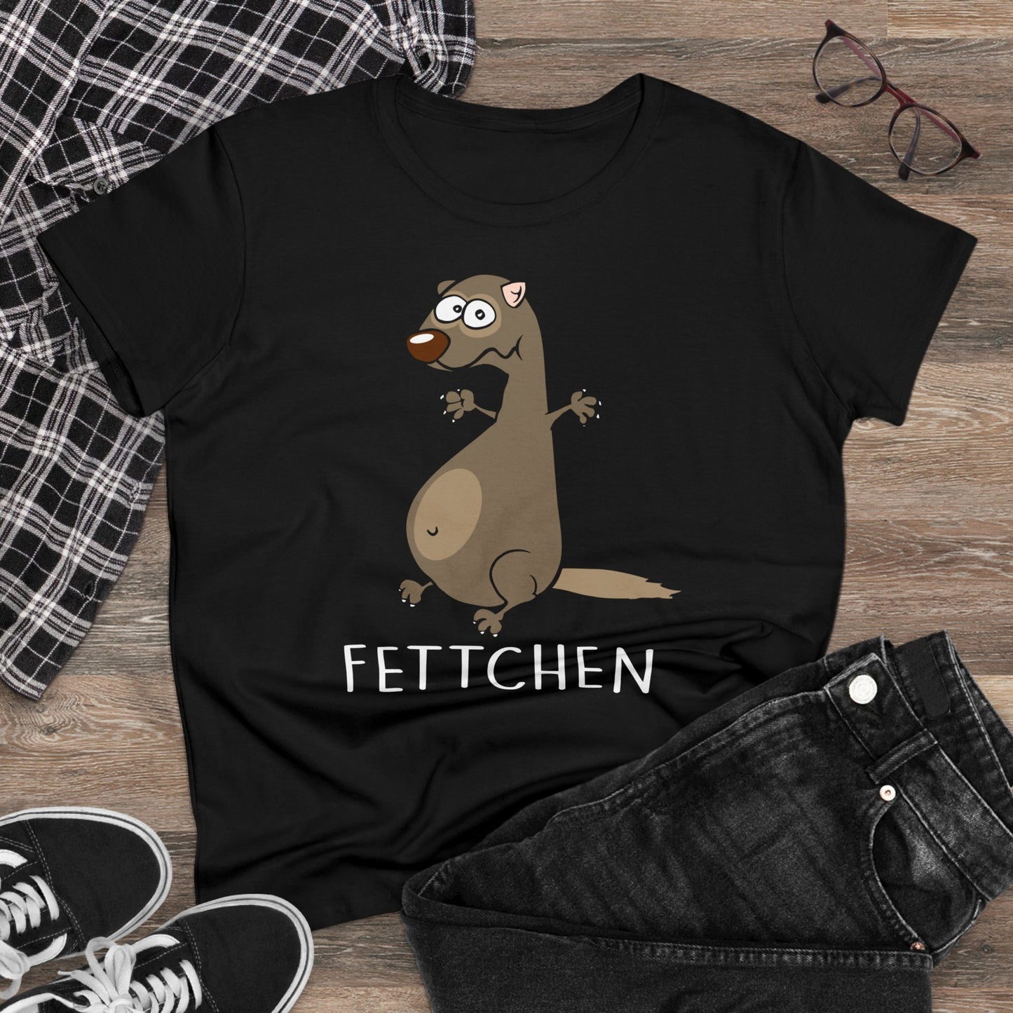 Damen T-Shirt Fettchen