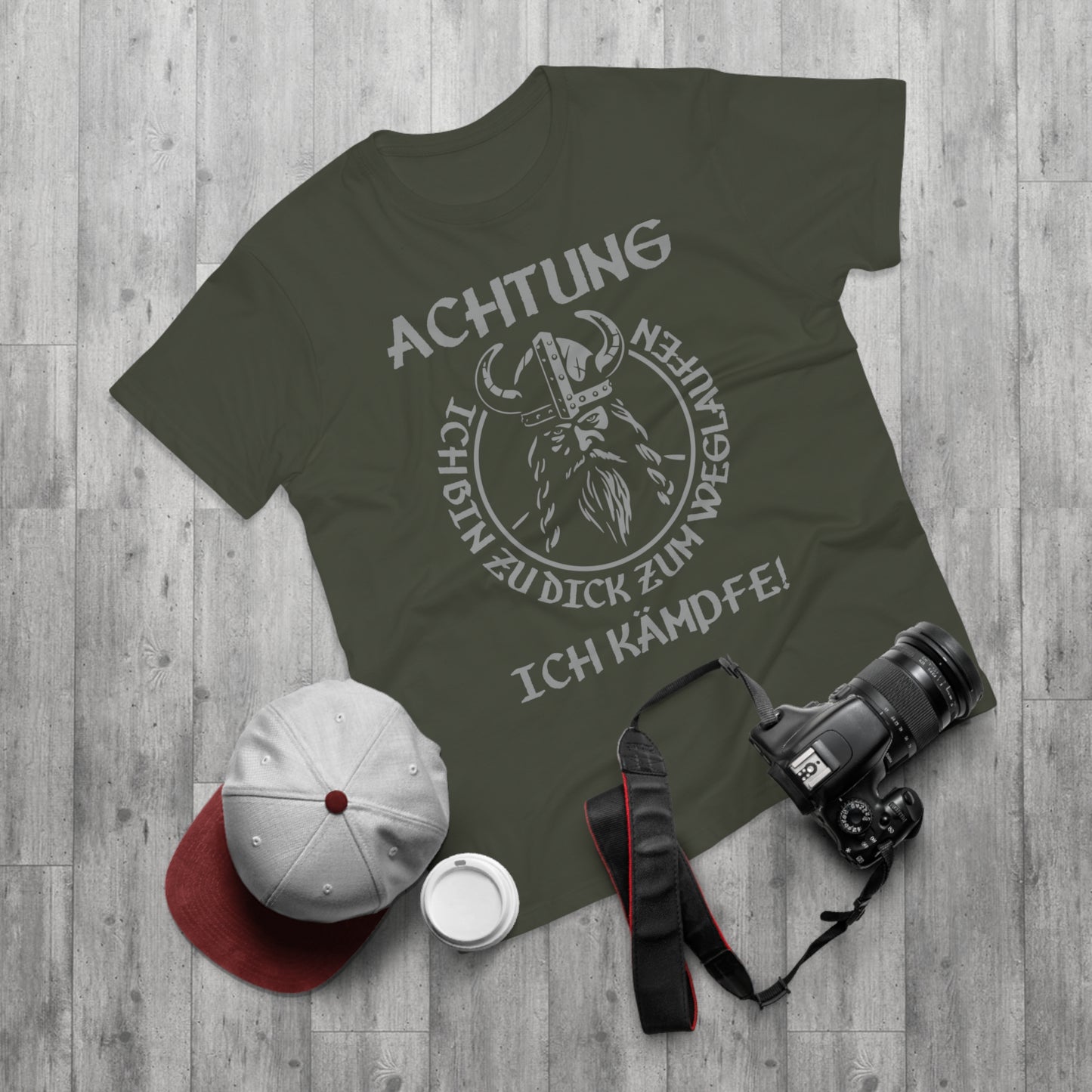 T-Shirt Achtung - Ich bin zu Dick zum weglaufen (bis 5XL)