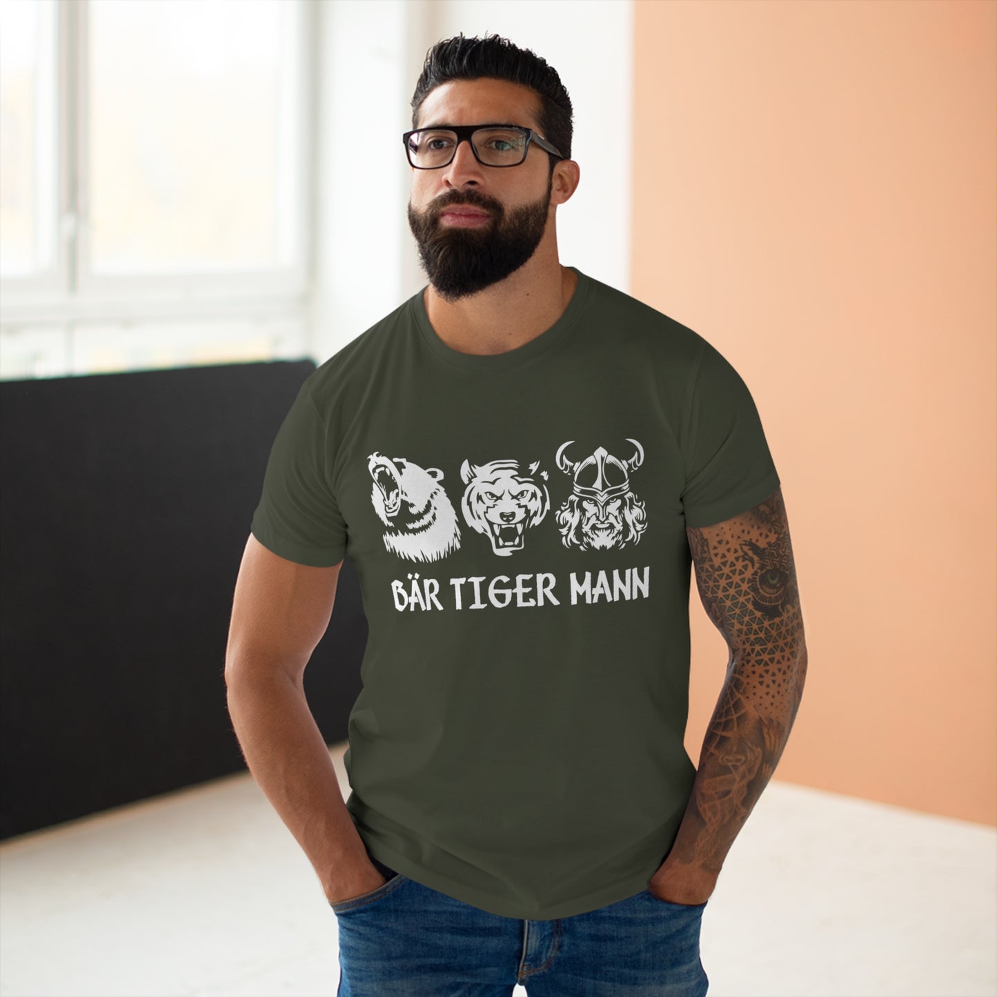 T-shirt Bär Tiger Mann - Bärtiger Mann (bis 5XL)