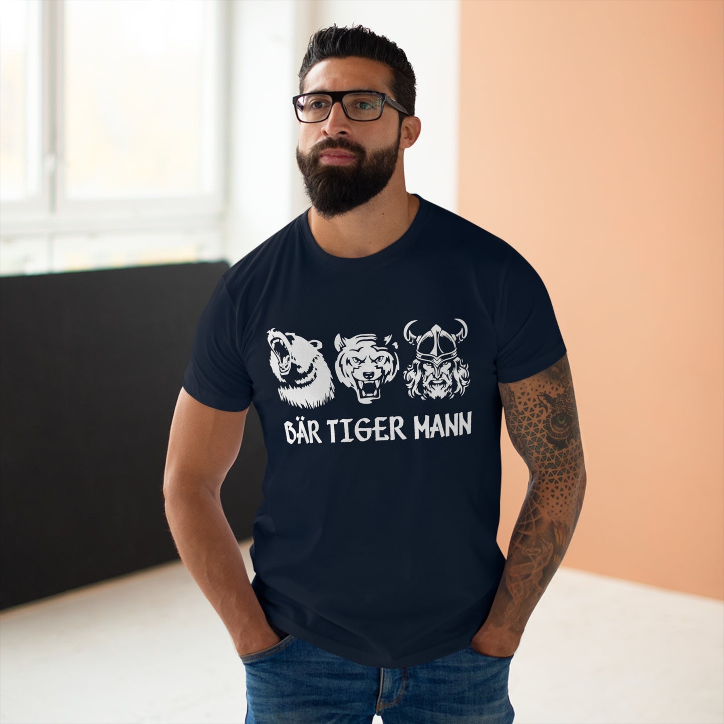 T-shirt Bär Tiger Mann - Bärtiger Mann (bis 5XL)