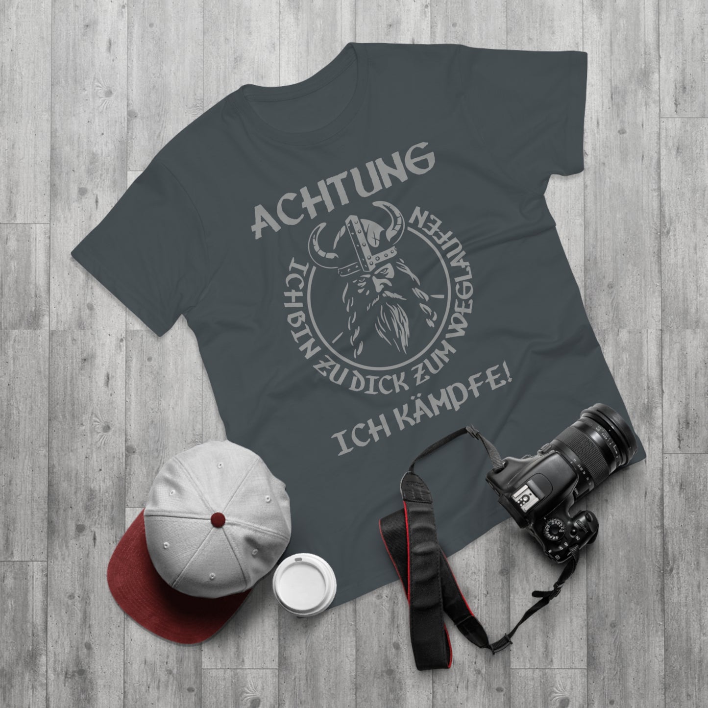 T-Shirt Achtung - Ich bin zu Dick zum weglaufen (bis 5XL)