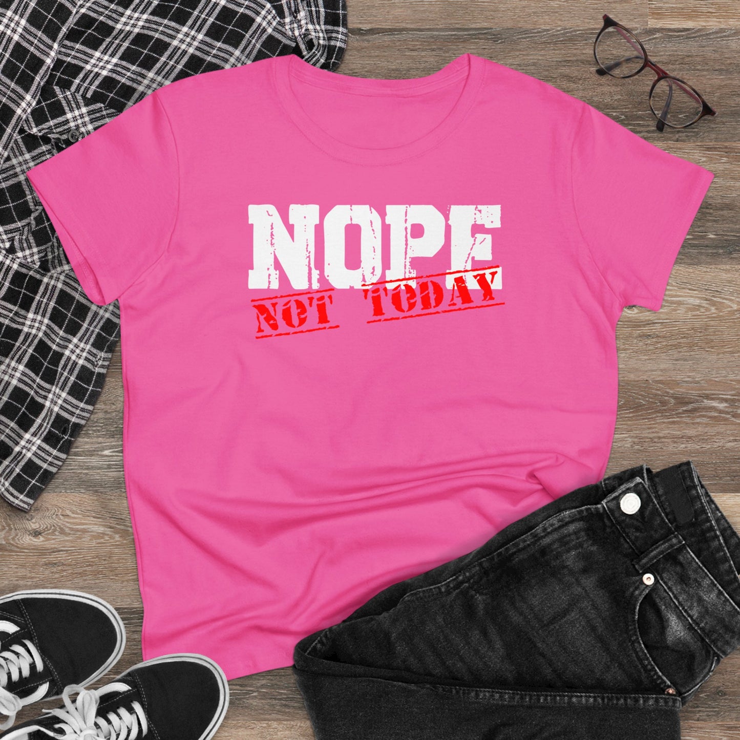 Damen T-Shirt Nope Not today