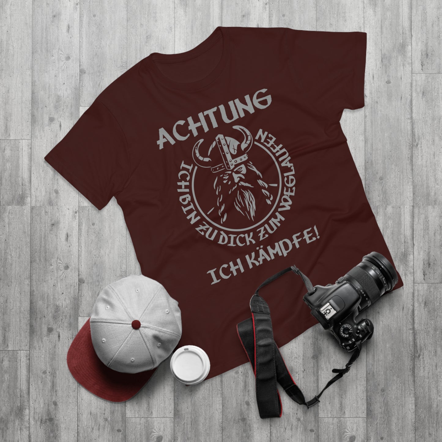 T-Shirt Achtung - Ich bin zu Dick zum weglaufen (bis 5XL)