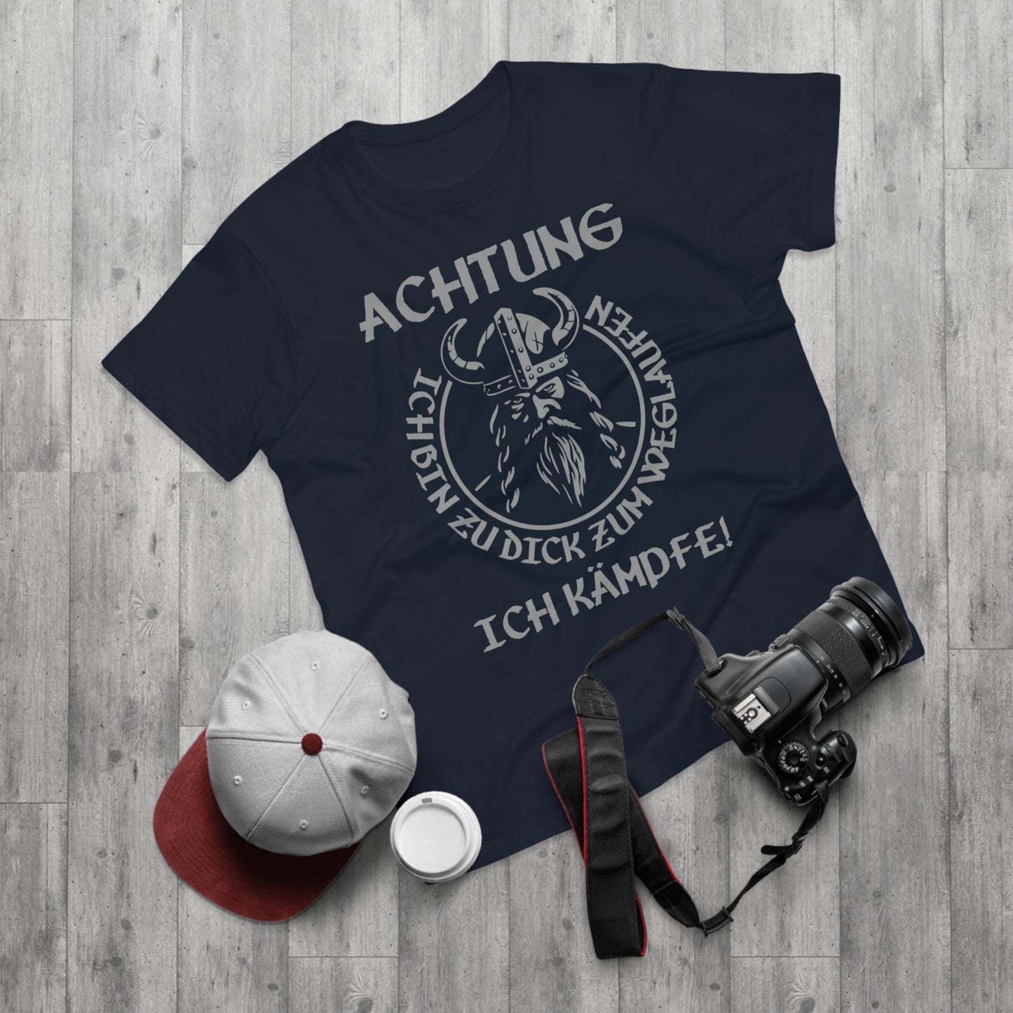 T-Shirt Achtung - Ich bin zu Dick zum weglaufen (bis 5XL)