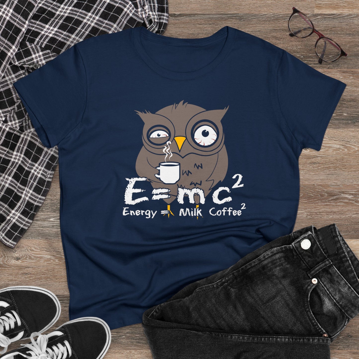 Damen T-Shirt Energy Milk Coffee