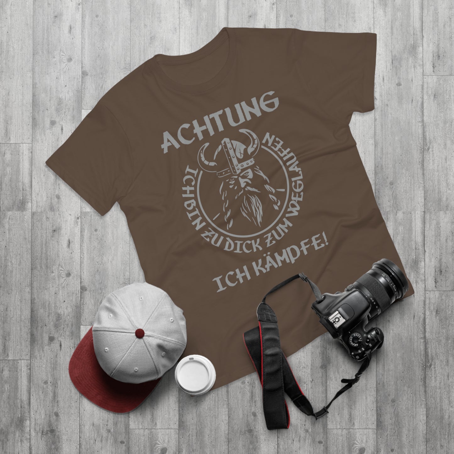 T-Shirt Achtung - Ich bin zu Dick zum weglaufen (bis 5XL)