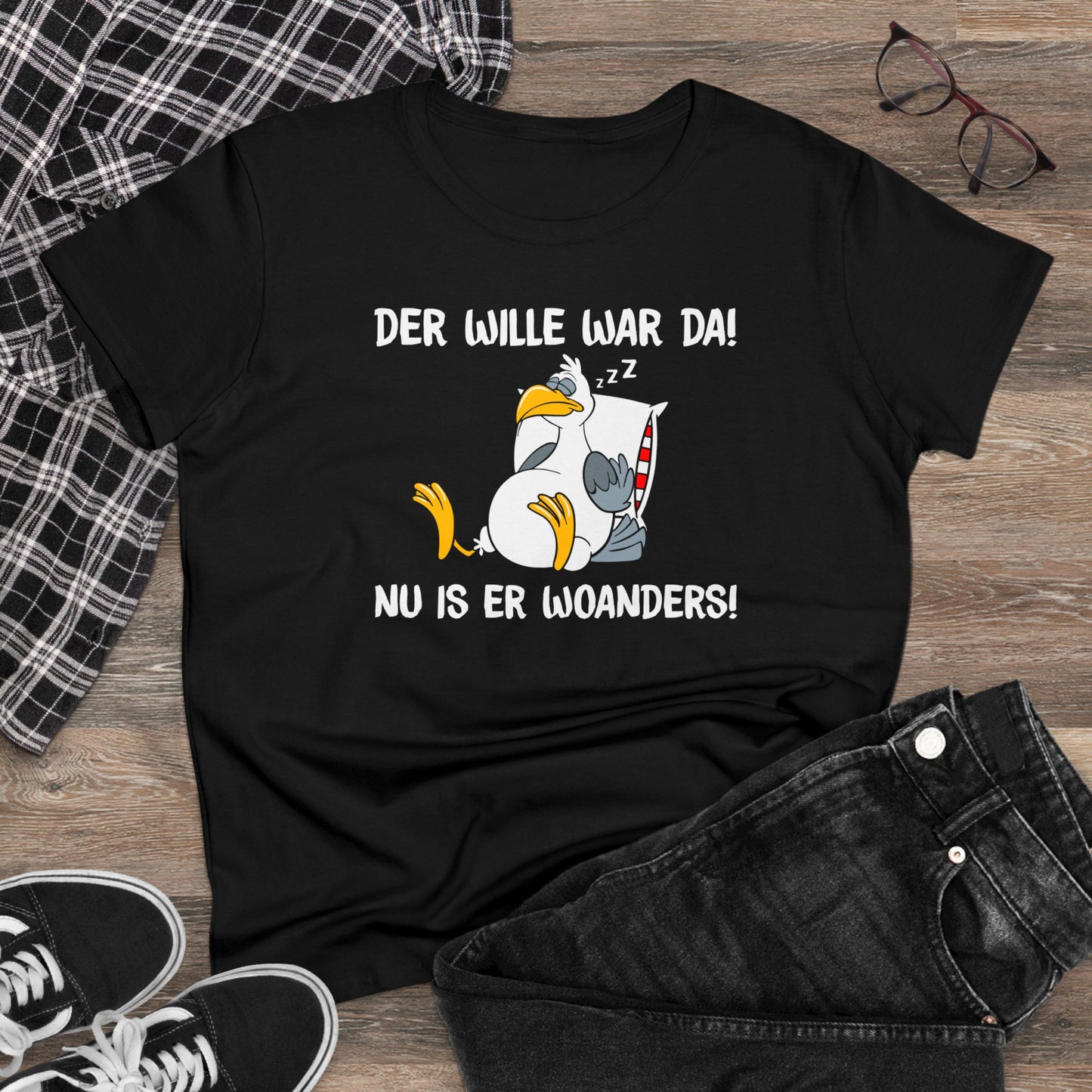 Damen T-Shirt Der Wille war da