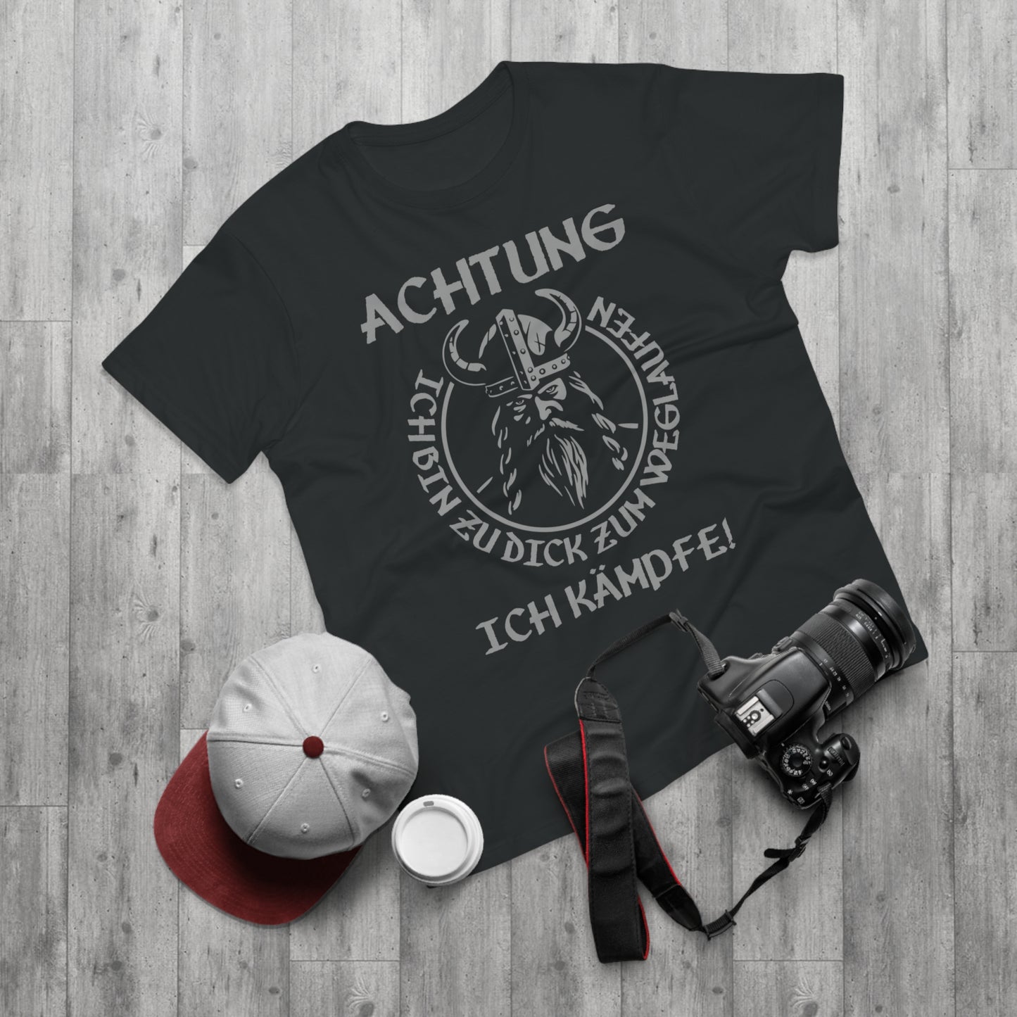 T-Shirt Achtung - Ich bin zu Dick zum weglaufen (bis 5XL)