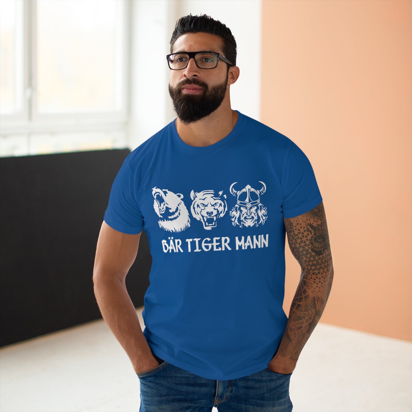 T-shirt Bär Tiger Mann - Bärtiger Mann (bis 5XL)