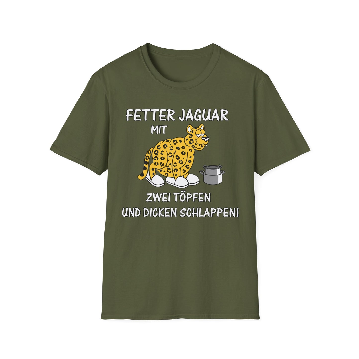 T-Shirt Fetter Jaguar mit 2 Töpfen und dicken Schlappen