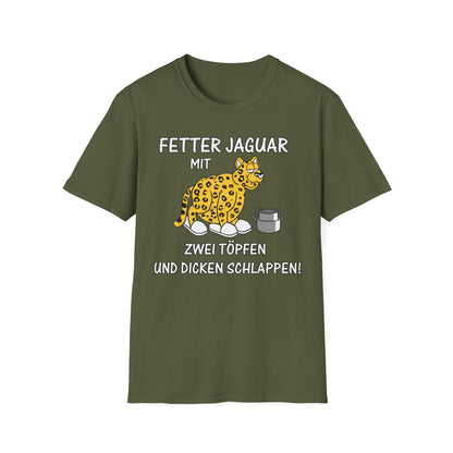 T-Shirt Fetter Jaguar mit 2 Töpfen und dicken Schlappen