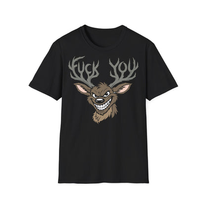 T-Shirt (bis 5XL) Hirsch Fuck you