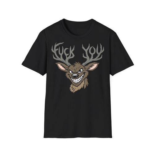 T-Shirt (bis 5XL) Hirsch Fuck you