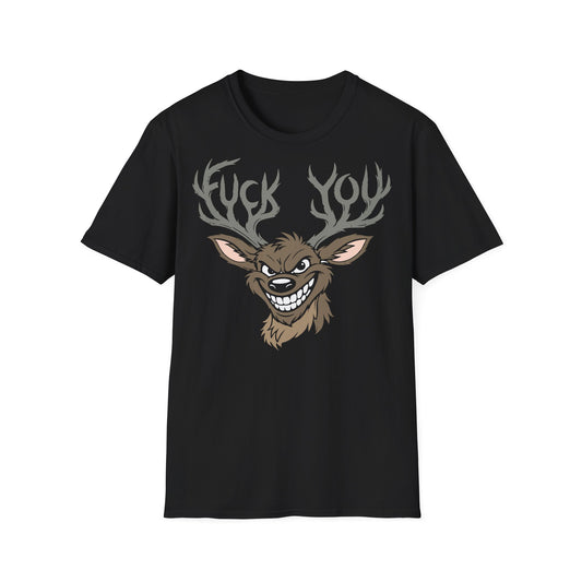 T-Shirt (bis 5XL) Hirsch Fuck you