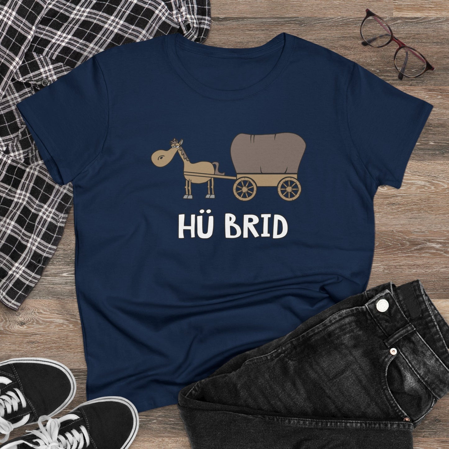 Damen T-Shirt Hü Brid