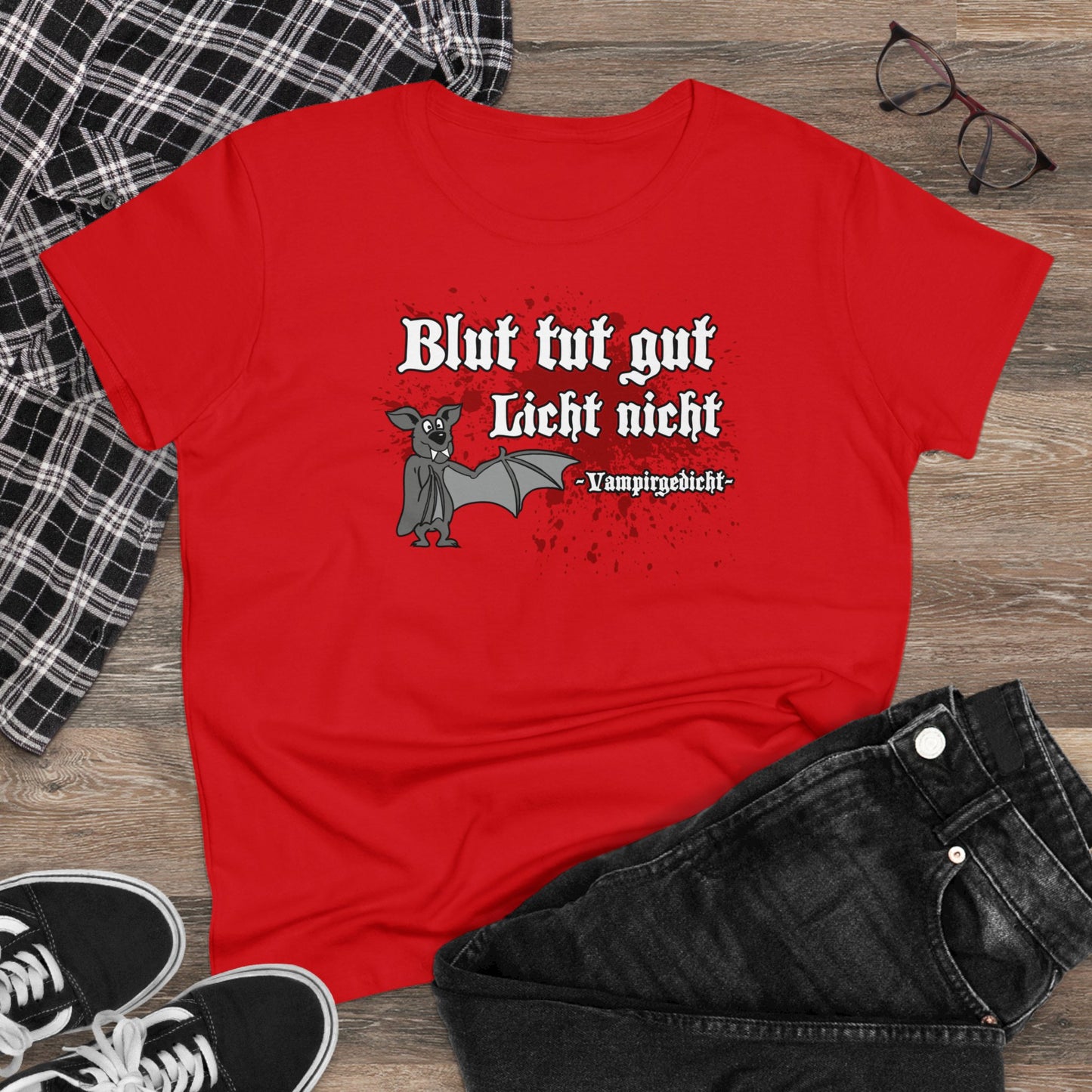 Damen T-Shirt Vampirgedicht