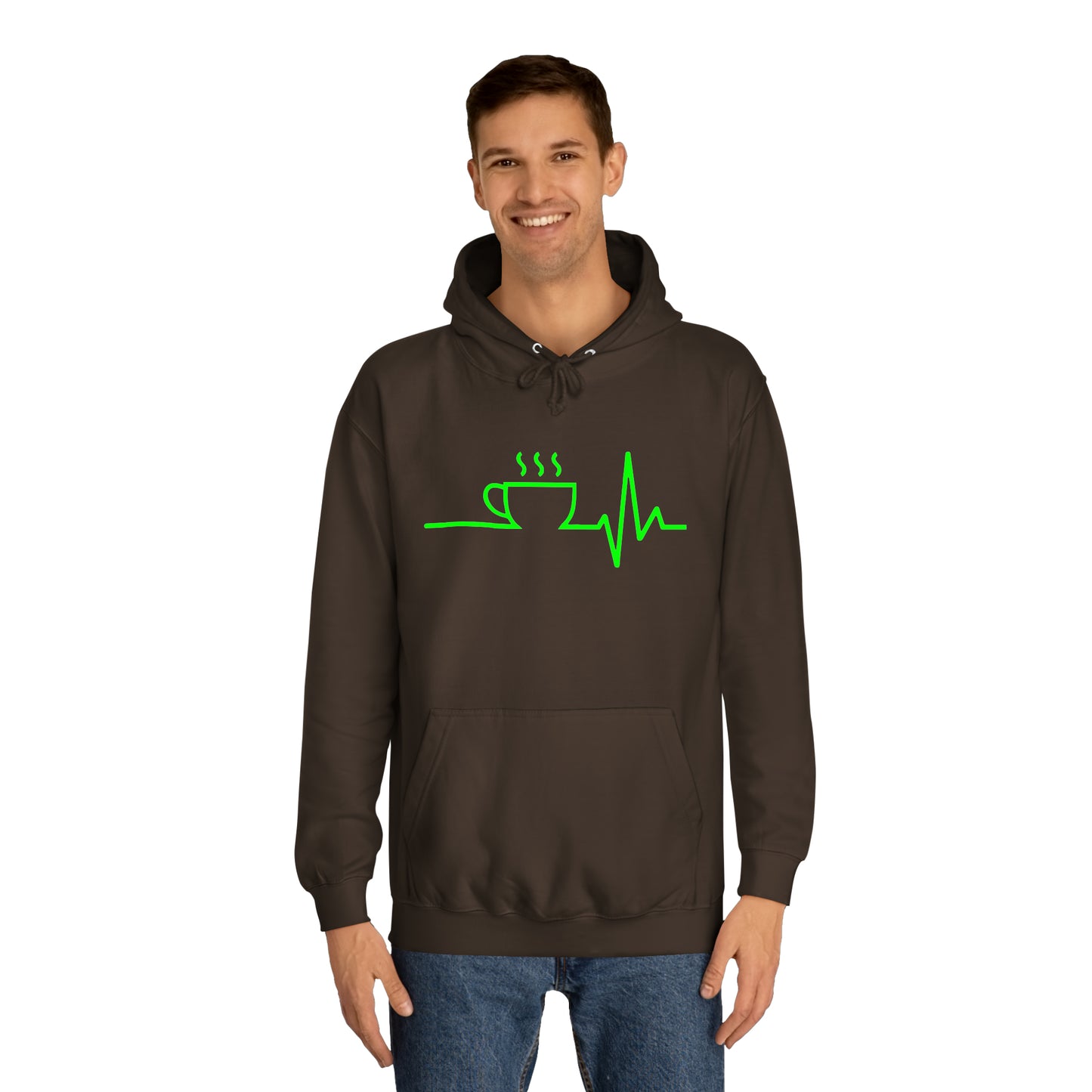 Unisex Hoodie Kaffee EKG