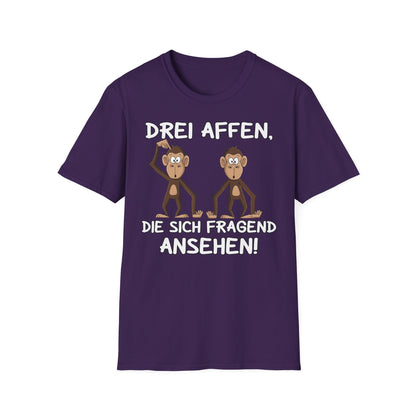 T-Shirt Drei Affen die sich fragend ansehen