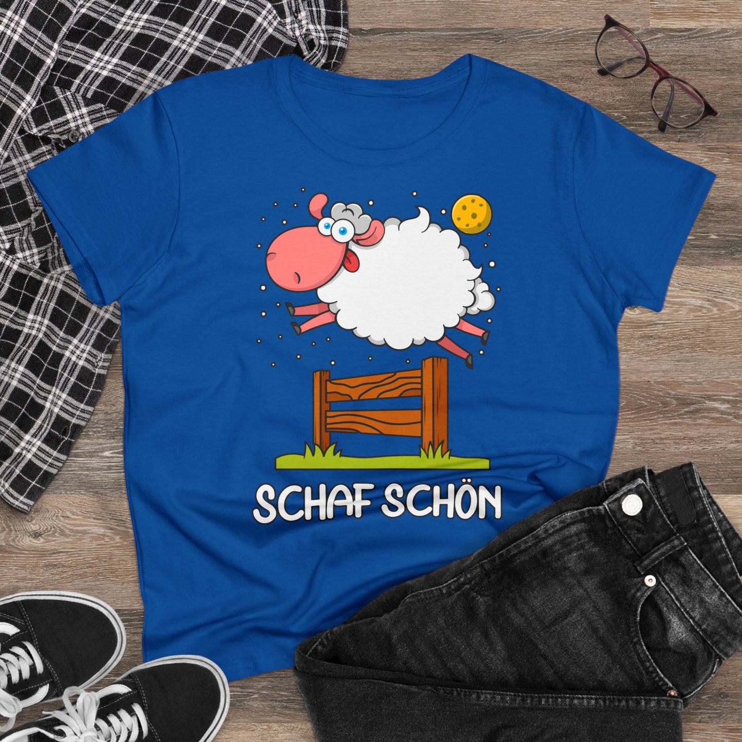 Damen T-Shirt Schaf schön