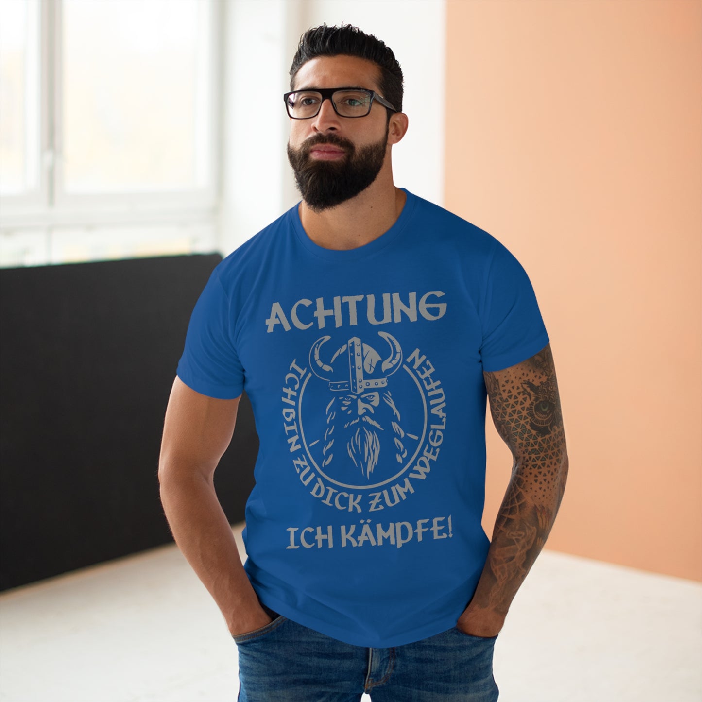 T-Shirt Achtung - Ich bin zu Dick zum weglaufen (bis 5XL)