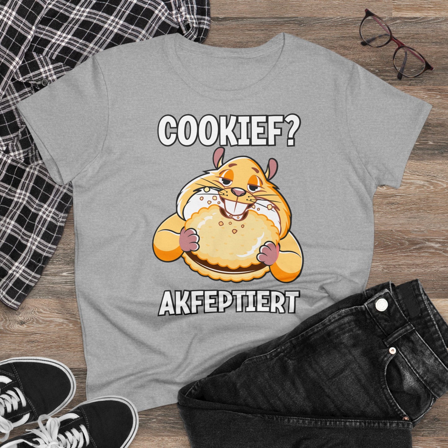 Damen T-Shirt Cookief akfeptiert