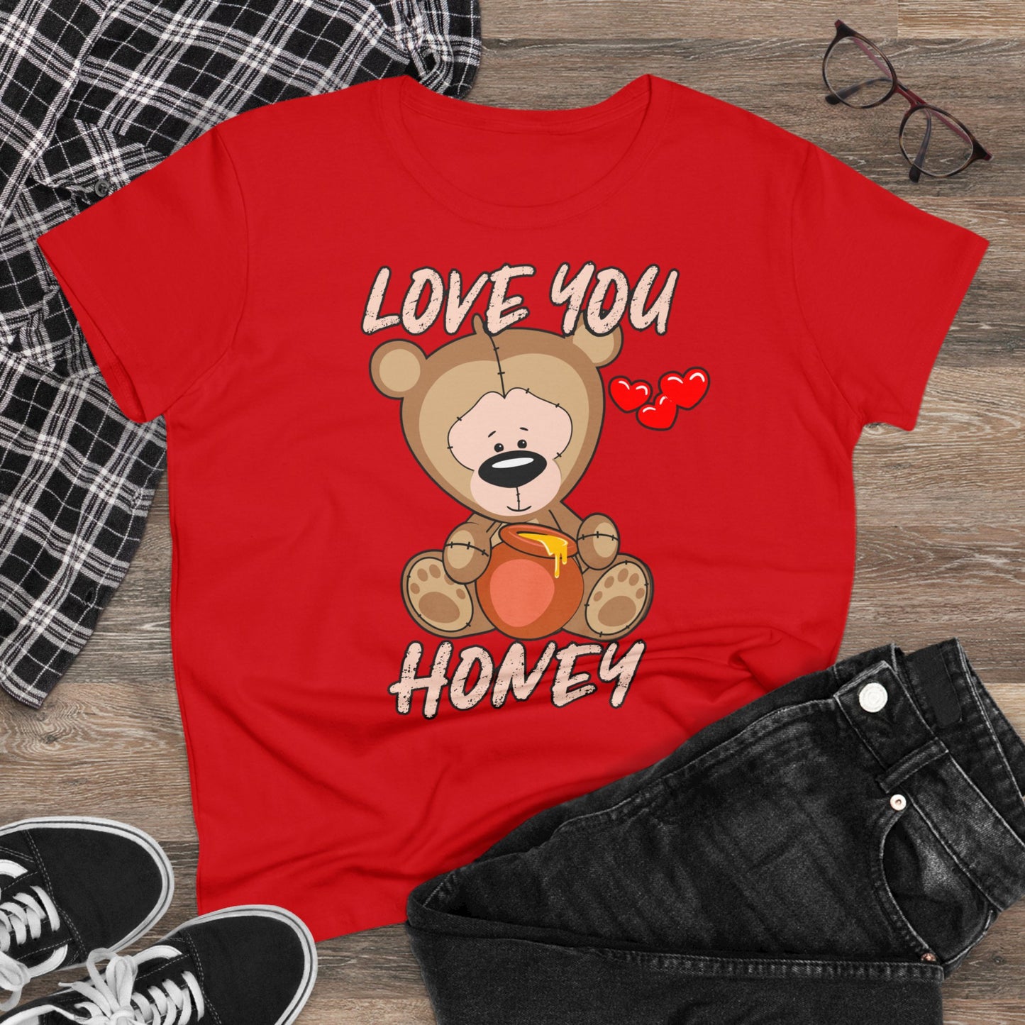 Damen T-Shirt Love you Honey