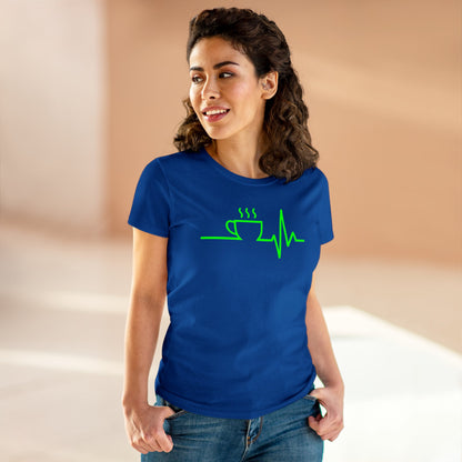 Damen T-Shirt Kaffee EKG