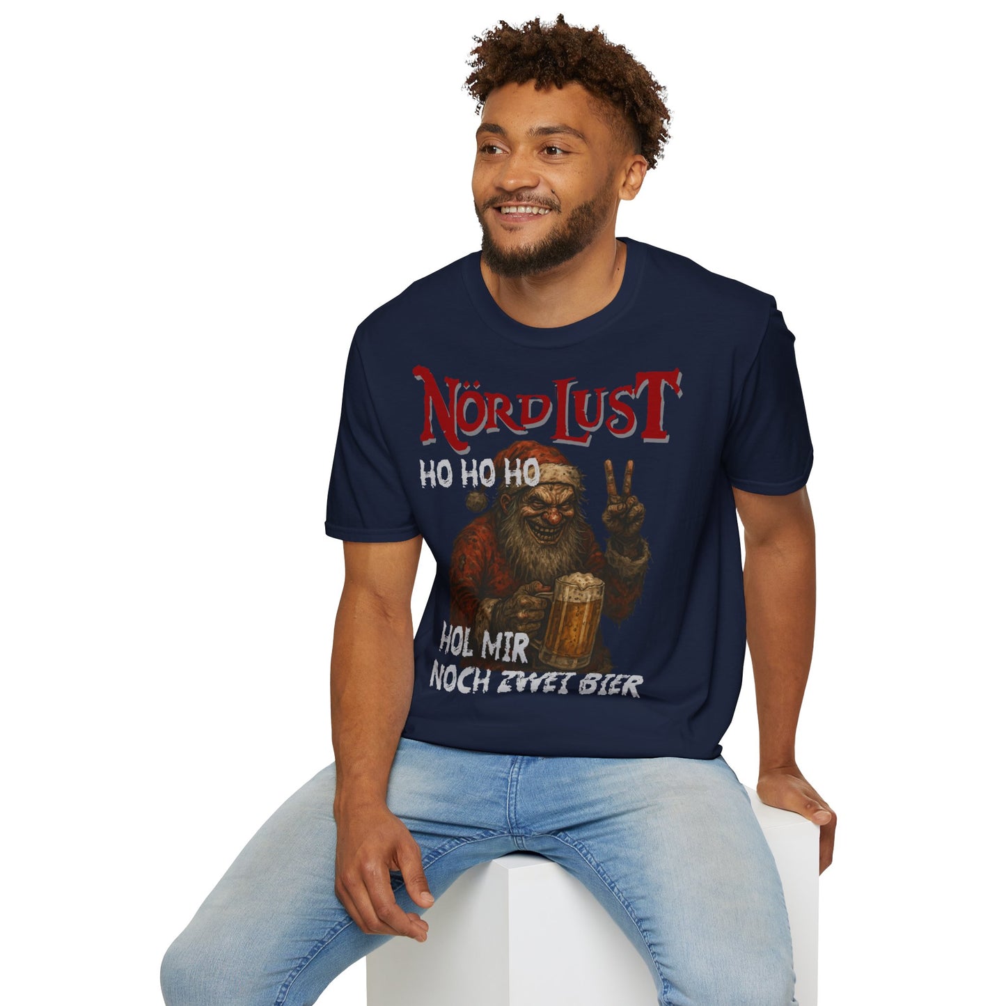 T-Shirt (bis 5XL) NördLust Hohoho hol mir noch zwei Bier