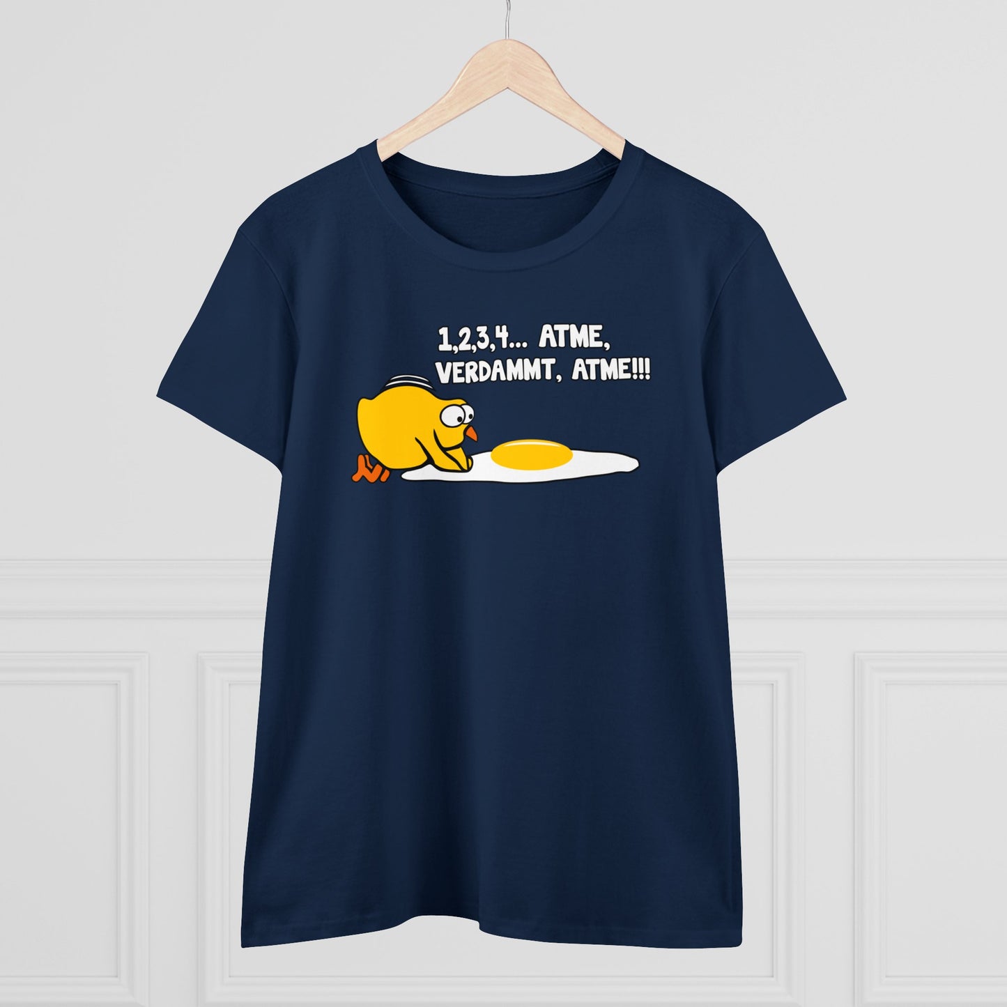 Damen T-Shirt 1,2,3,4...Atme, verdammt