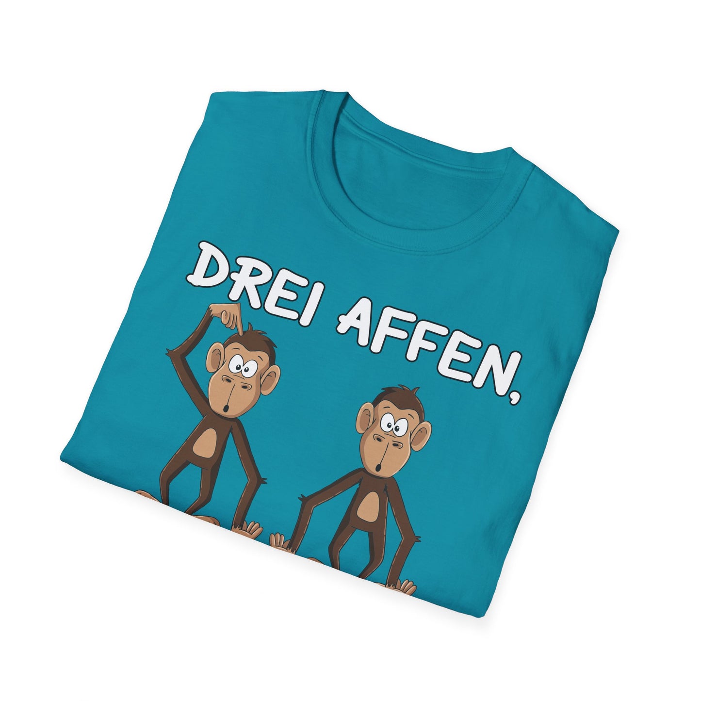 T-Shirt Drei Affen die sich fragend ansehen