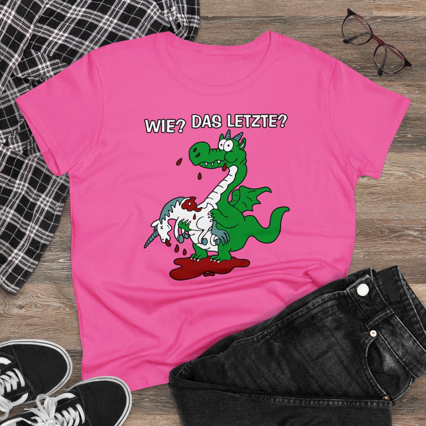 Damen T-Shirt Wie? Das letzte?