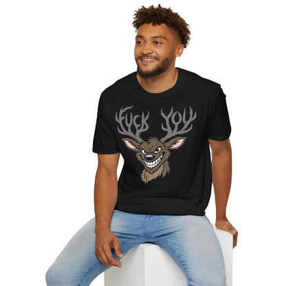 T-Shirt (bis 5XL) Hirsch Fuck you