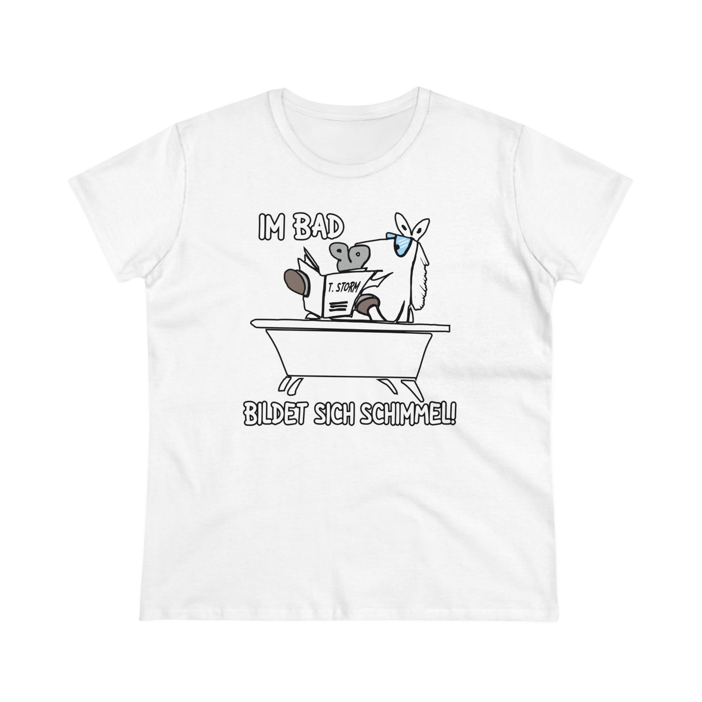 Damen T-Shirt Im Bad bildet sich Schimmel