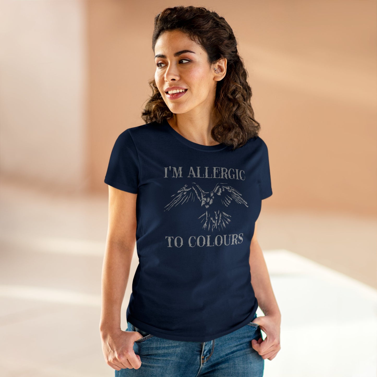 Damen T-Shirt Allergic to Colours