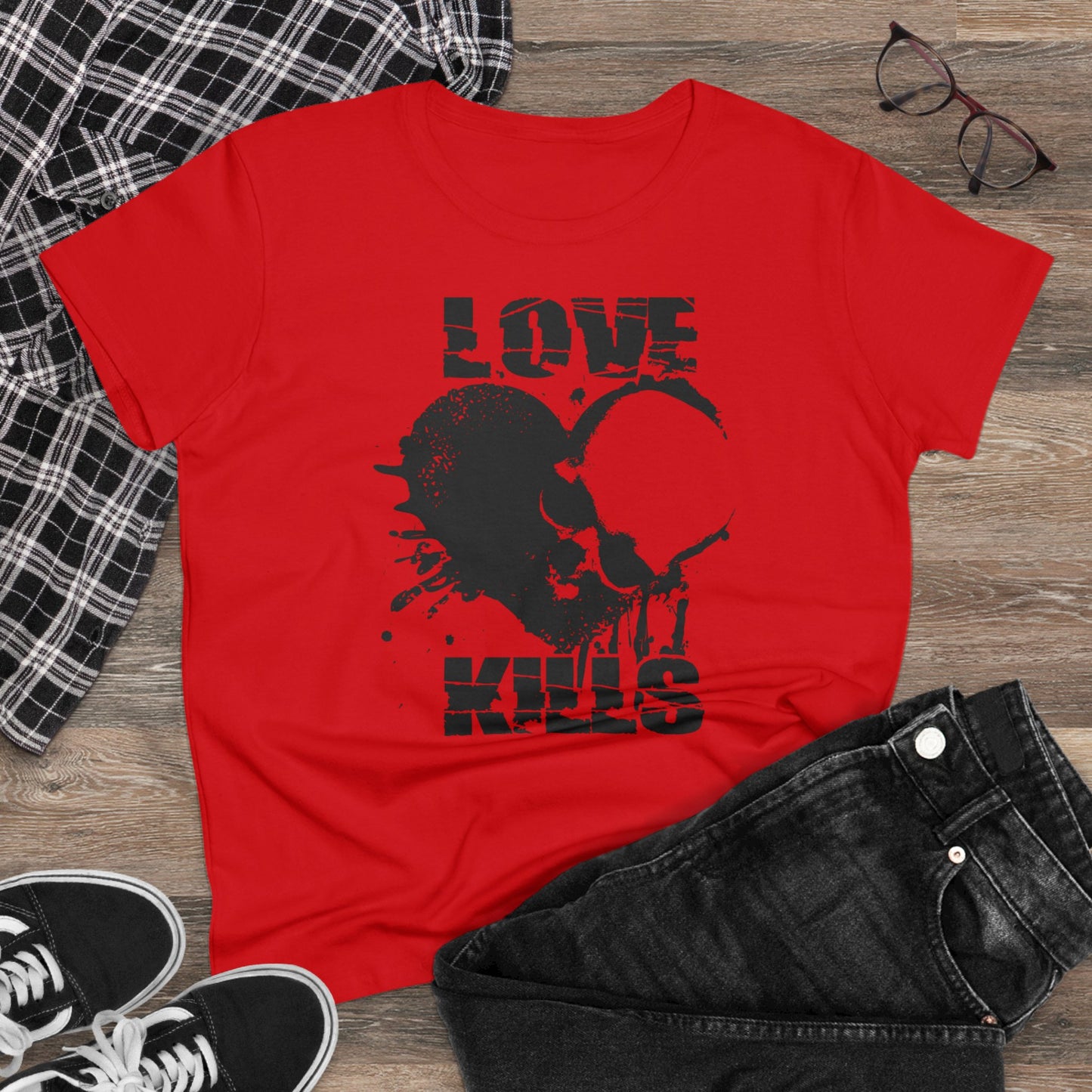 Damen T-Shirt Love kills