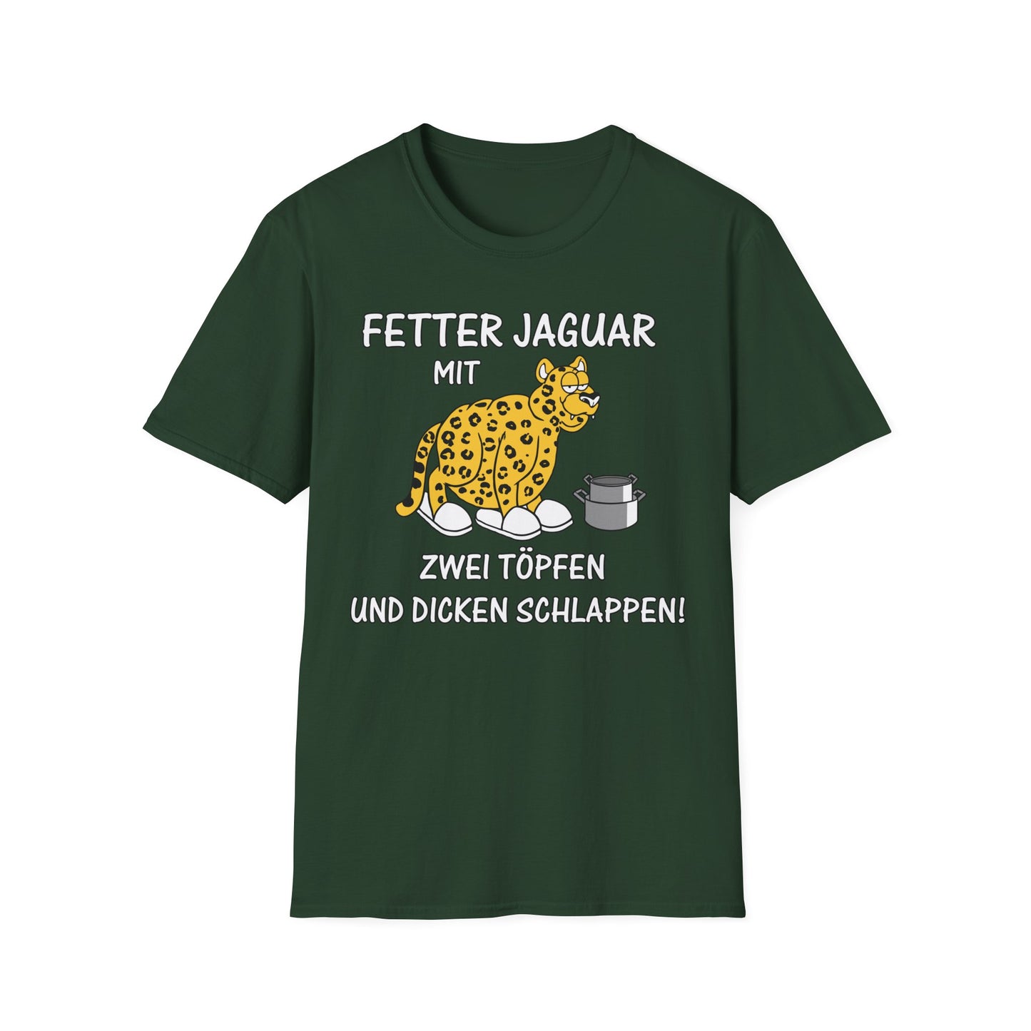 T-Shirt Fetter Jaguar mit 2 Töpfen und dicken Schlappen