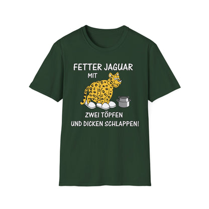 T-Shirt Fetter Jaguar mit 2 Töpfen und dicken Schlappen