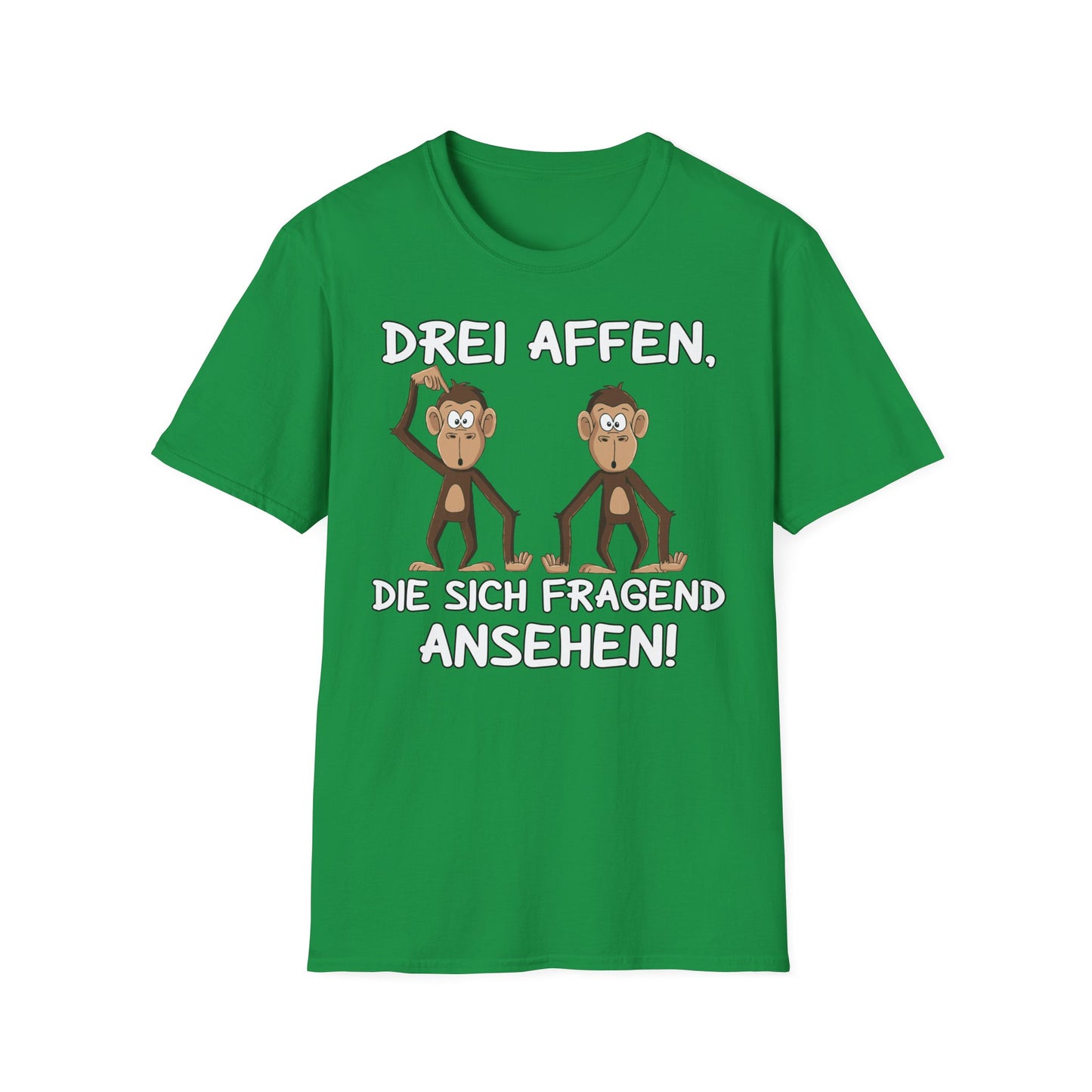 T-Shirt Drei Affen die sich fragend ansehen