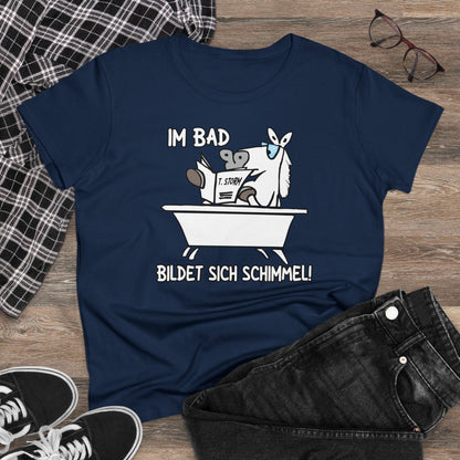 Damen T-Shirt Im Bad bildet sich Schimmel