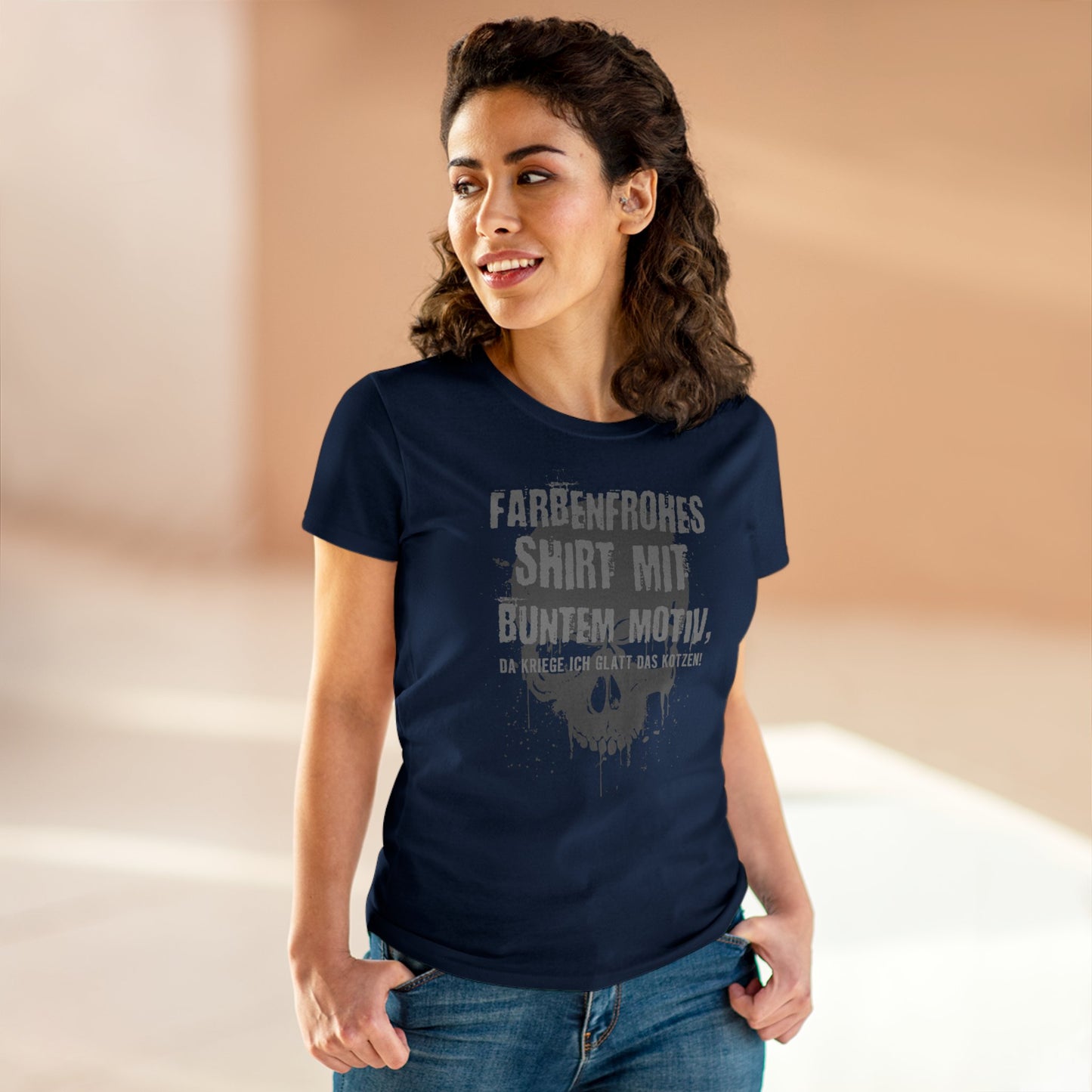 Damen T-Shirt Farbenfrohes Design