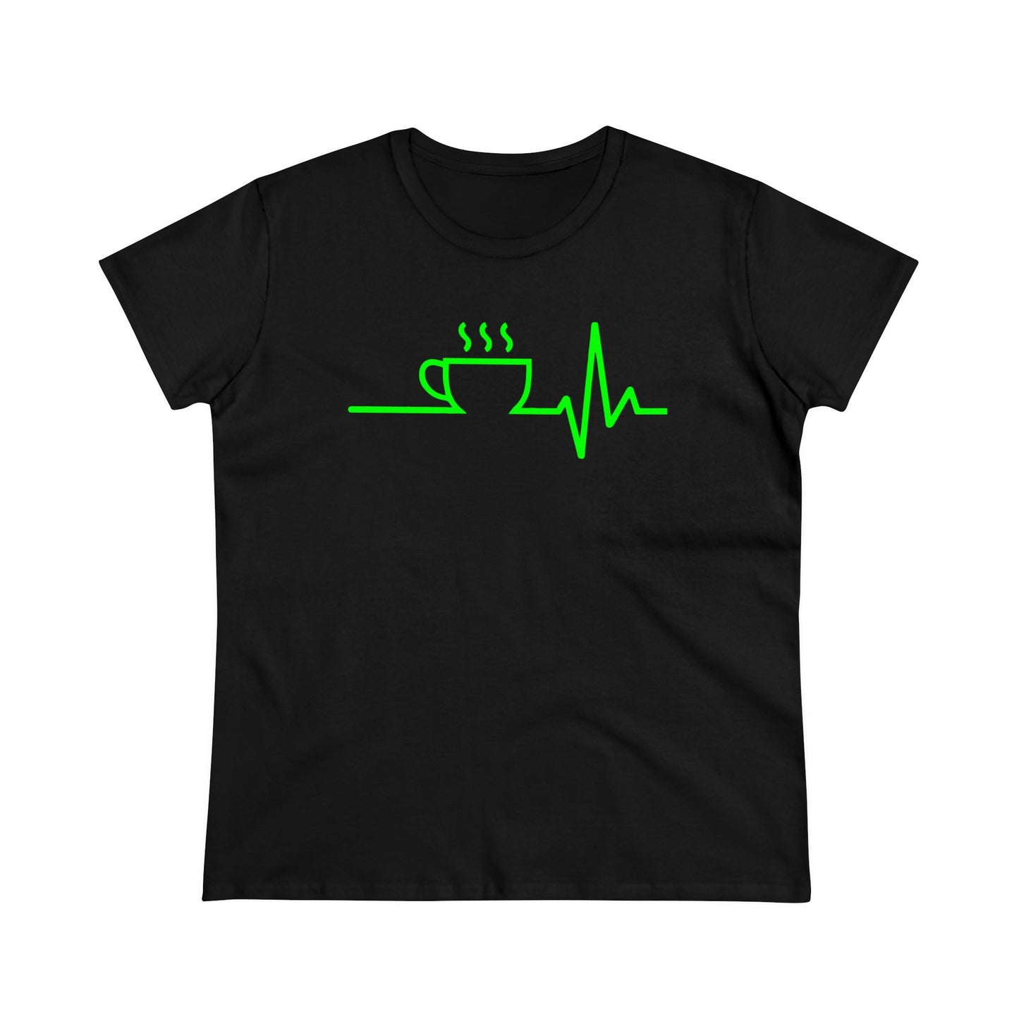 Damen T-Shirt Kaffee EKG