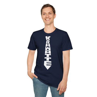 T-Shirt (bis 5XL) Krawatte weiß