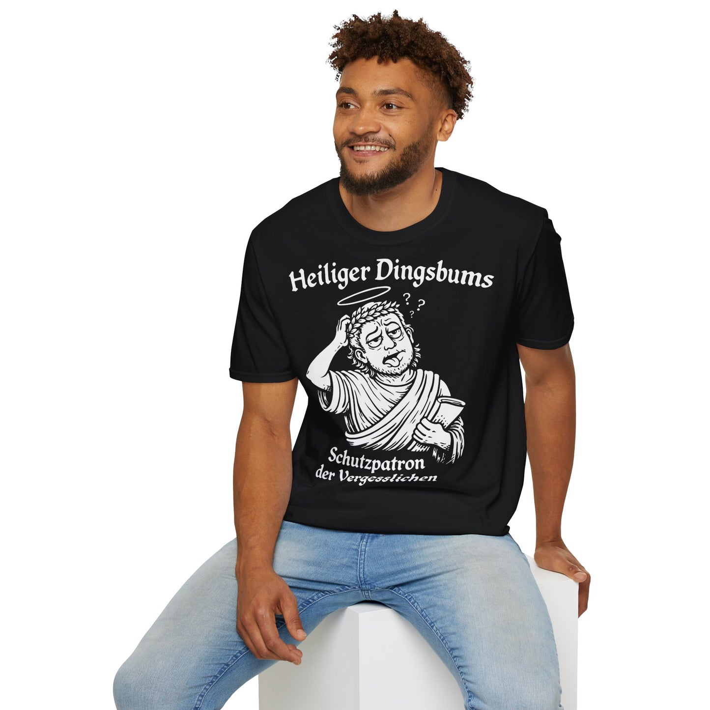 T-Shirt (bis 5XL) Heiliger Dingsbums Schutzpatron der Vergesslichen